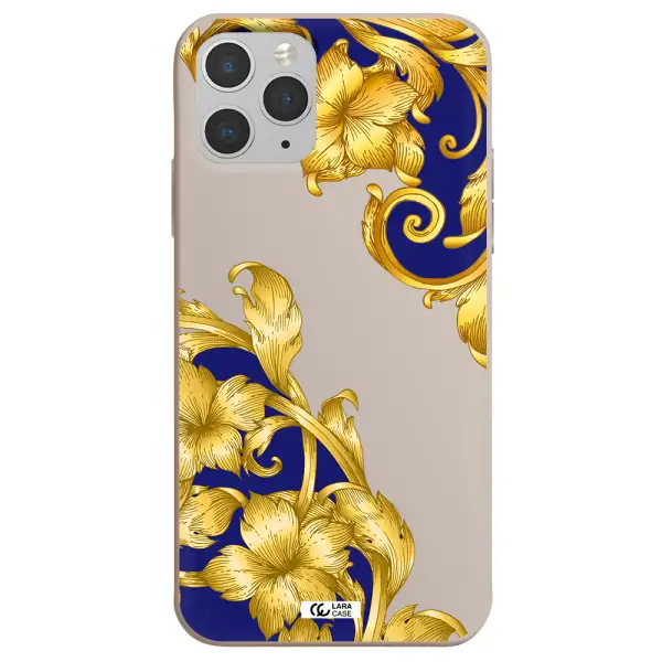 Golden Baroque Apple iPhone 11 pro Silicone Stone Case