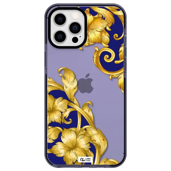Golden Baroque Apple iPhone 12 pro max impact Lilac Case