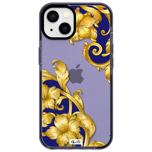 Golden Baroque Apple iPhone 13 impact Lilac Case