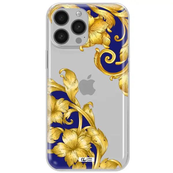 Golden Baroque Apple iPhone 13 Pro Clear TPU Case