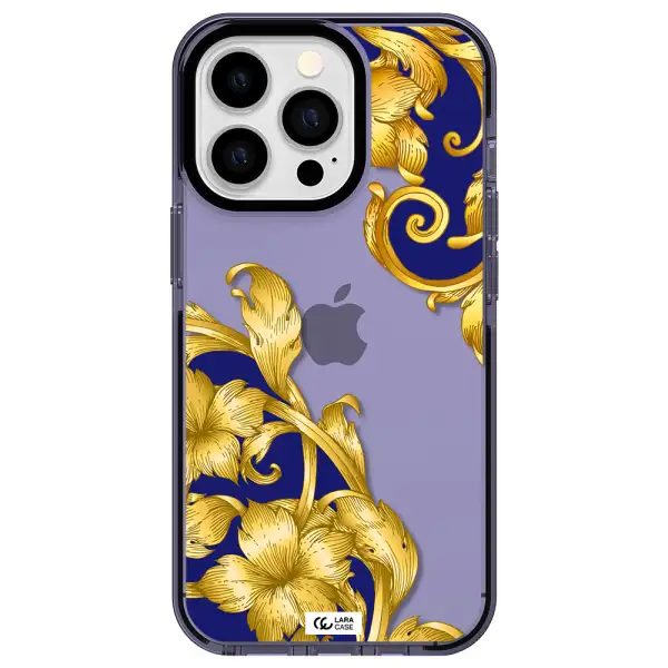 Golden Baroque Apple iPhone 13 Pro impact Lilac Case