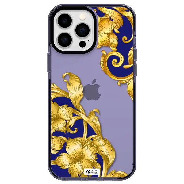 Golden Baroque Apple iPhone 13 Pro Max impact Lilac Case