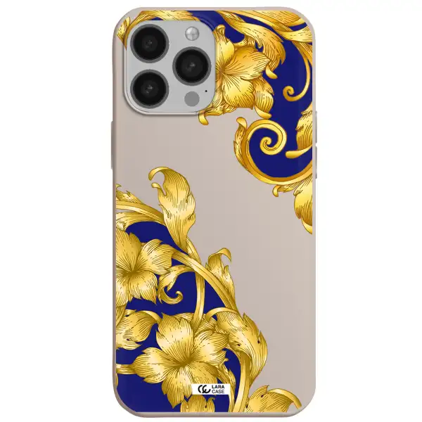Golden Baroque Apple iPhone 13 Pro Silicone Stone Case