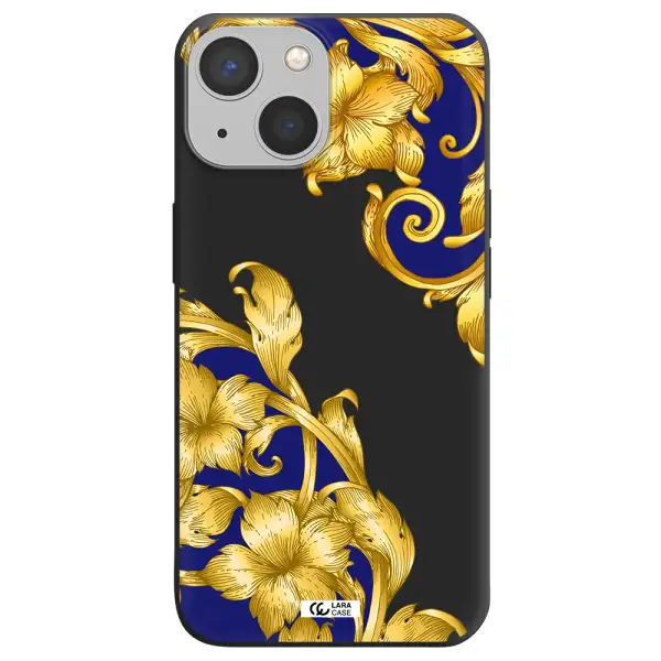 Golden Baroque Apple iPhone 13 Silicone black Case