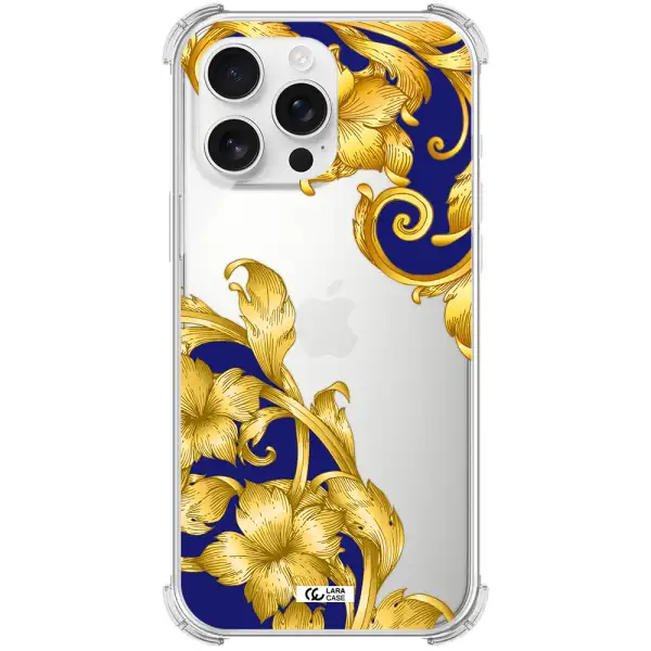 Golden Baroque Apple Iphone 16 Pro Max Clear Pc Case