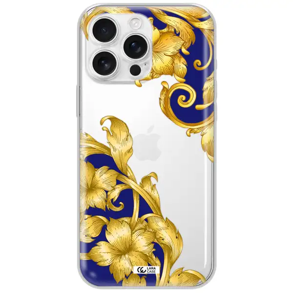 Golden Baroque Apple Iphone 16 Pro Max Clear Tpu Case