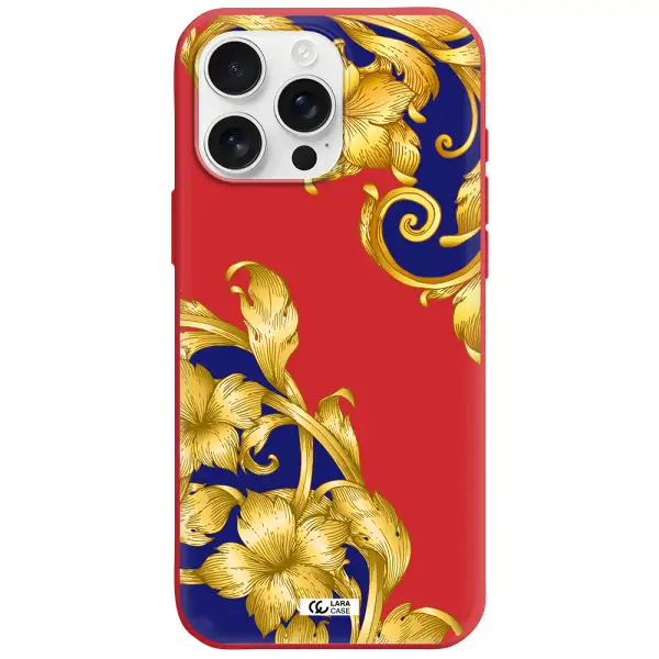 Golden Baroque Apple Iphone 16 Pro Max Silicone Stone Case