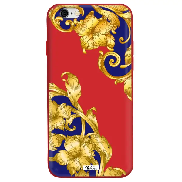 Golden Baroque Apple iPhone 6 Silicone Imperial Red Case