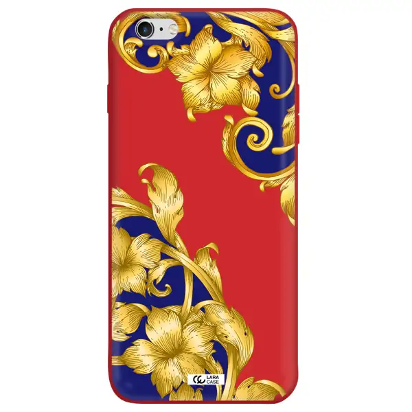 Golden Baroque Apple iPhone 6S Silicone Imperial Red Case