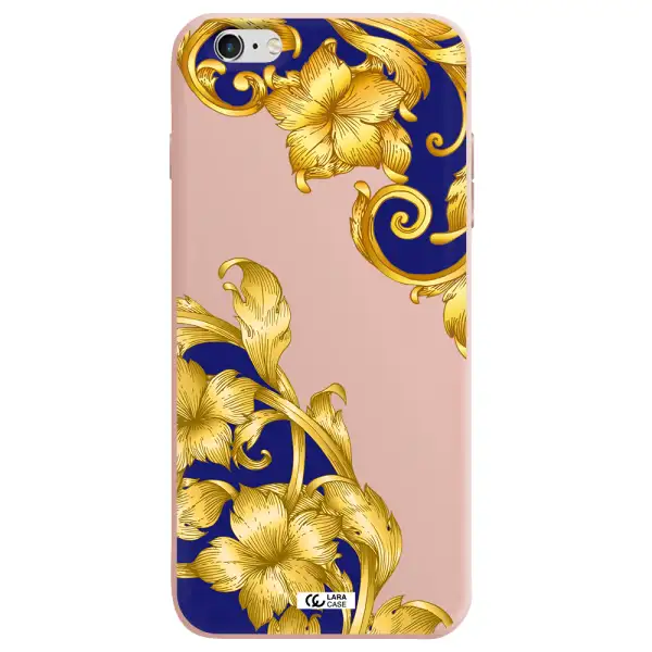 Golden Baroque Apple iPhone 6S Silicone pastel pink Case