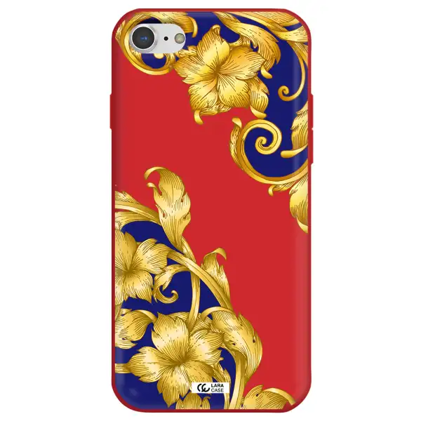 Golden Baroque Apple iPhone 7 Silicone Imperial Red Case