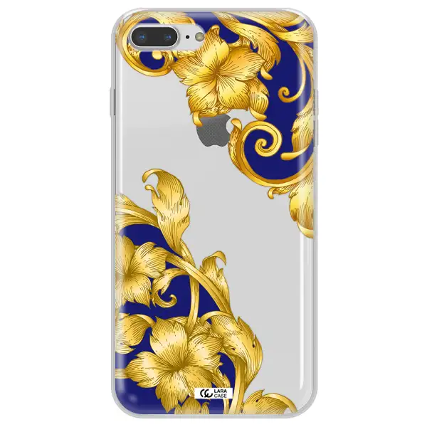 Golden Baroque Apple iPhone 8 plus Clear TPU Case