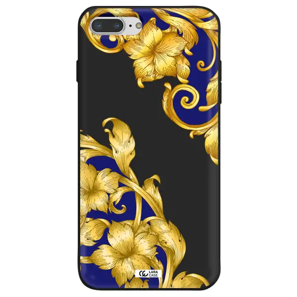 Golden Baroque Apple iPhone 8 plus Silicone black Case
