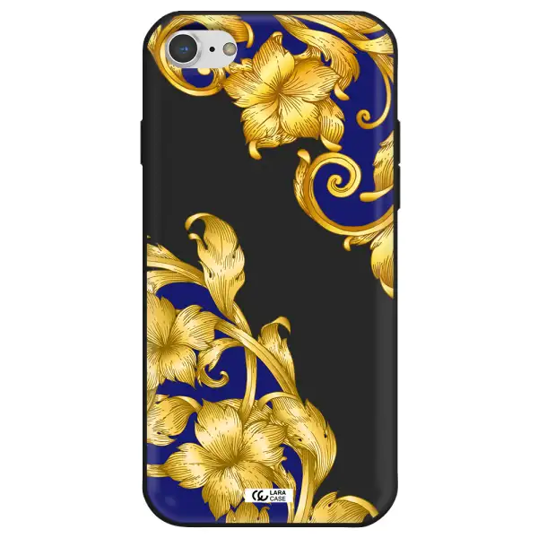 Golden Baroque Apple iPhone 8 Silicone black Case