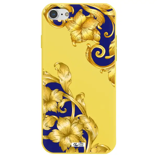 Golden Baroque Apple iPhone 8 Silicone canary yellow Case