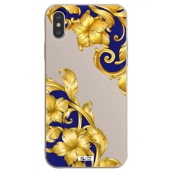 Golden Baroque Apple iPhone XS max Silicone Stone Case