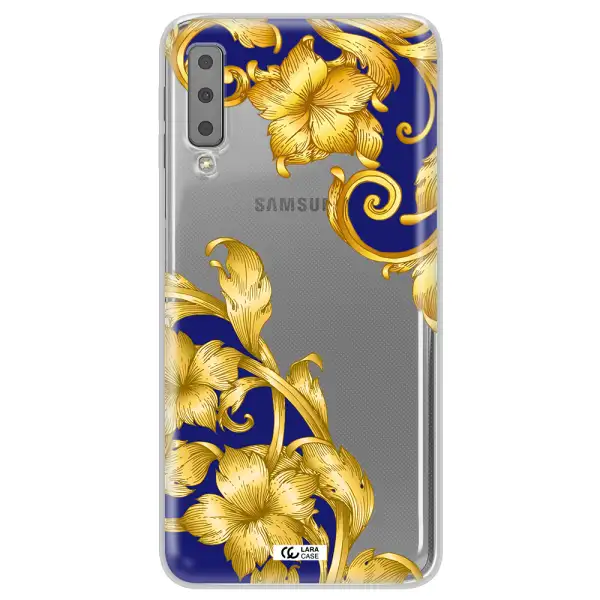 Golden Baroque Samsung A7 2018 Clear TPU Case