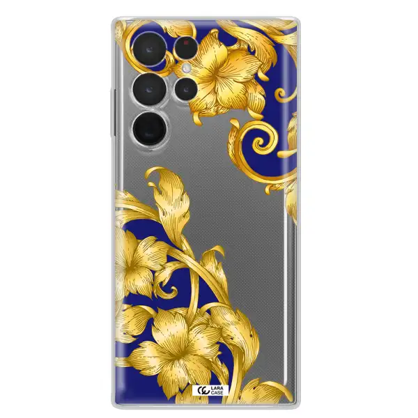 Golden Baroque Samsung S 22 Ultra Clear TPU Case
