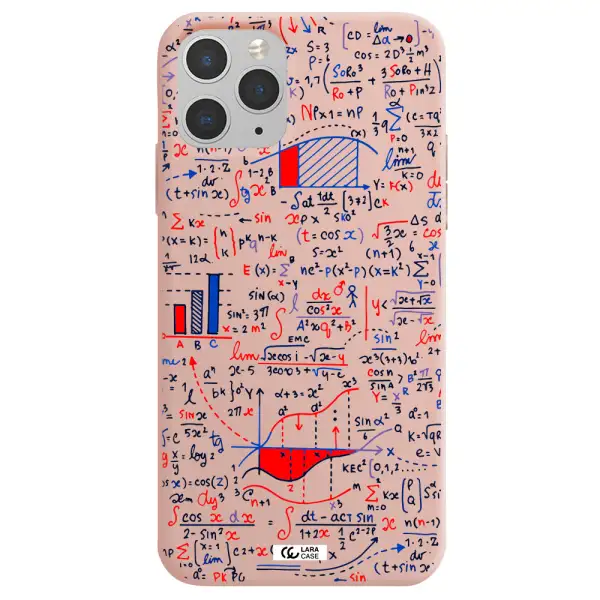 Math Blackboard Apple iPhone 11 pro Silicone pastel pink Case