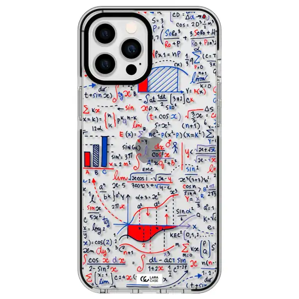 Math Blackboard Apple iPhone 12 pro max impact black border Case