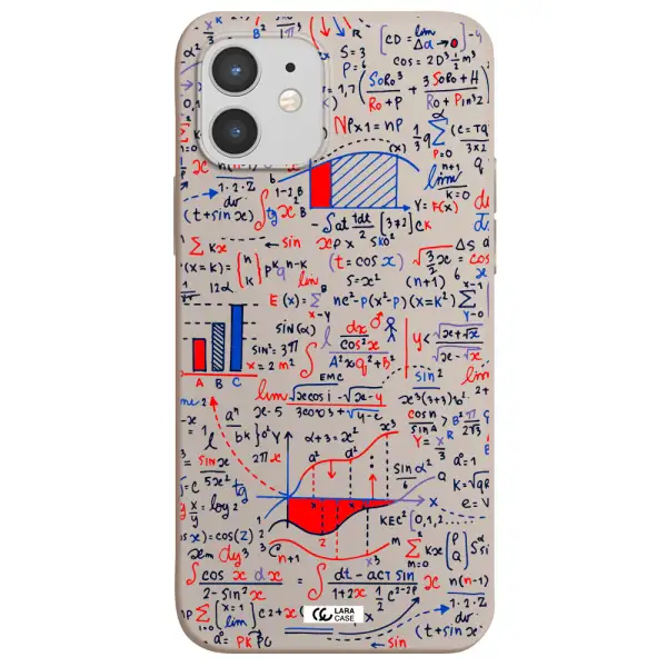 Math Blackboard Apple iPhone 12 Silicone Stone Case