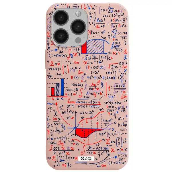 Math Blackboard Apple iPhone 13 Pro Silicone pastel pink Case