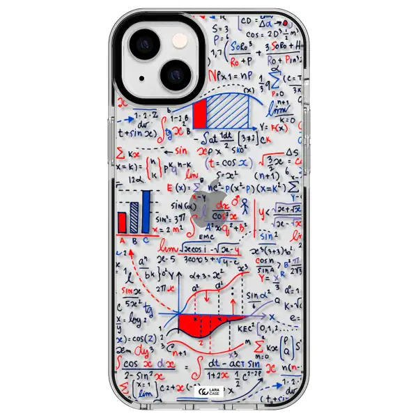 Math Blackboard Apple iPhone 14 plus impact black border Case