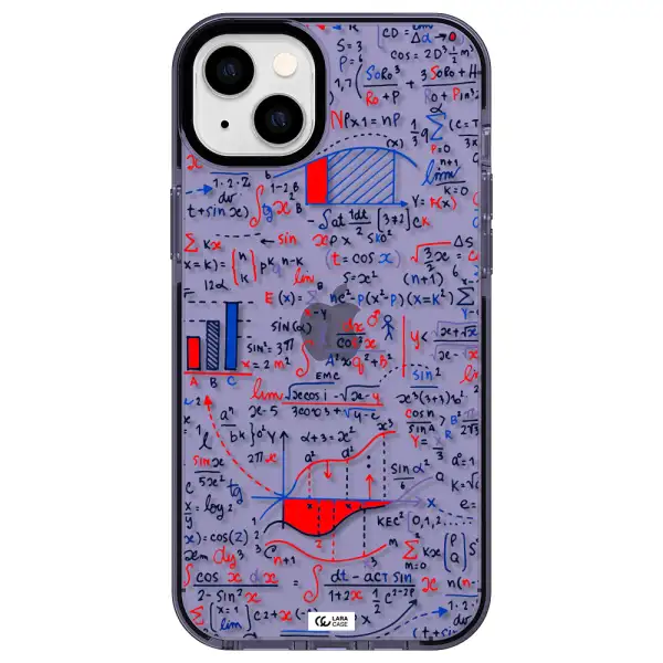 Math Blackboard Apple iPhone 14 plus impact Lilac Case