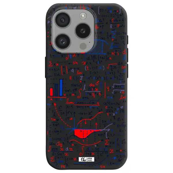 Math Blackboard Apple Iphone 15 Pro Silicone Black Case
