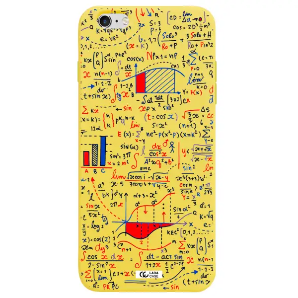 Math Blackboard Apple iPhone 6S Silicone canary yellow Case
