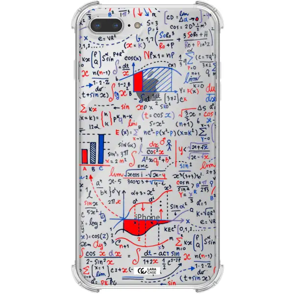Math Blackboard Apple iPhone 8 plus Clear PC Case