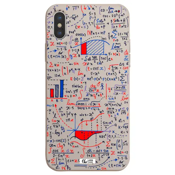Math Blackboard Apple iPhone X Silicone Stone Case