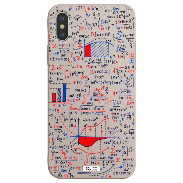 Math Blackboard Apple iPhone XS Silicone Stone Case