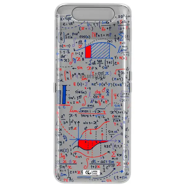 Math Blackboard Samsung A80 Clear TPU Case