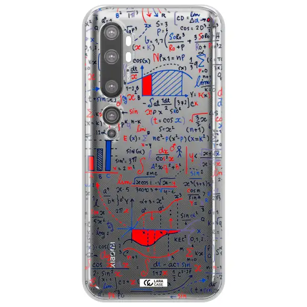 Math Blackboard Xiaomi Mi Note 10 Clear TPU Case