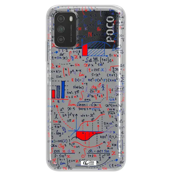 Math Blackboard Xiaomi Poco M3 Clear TPU Case