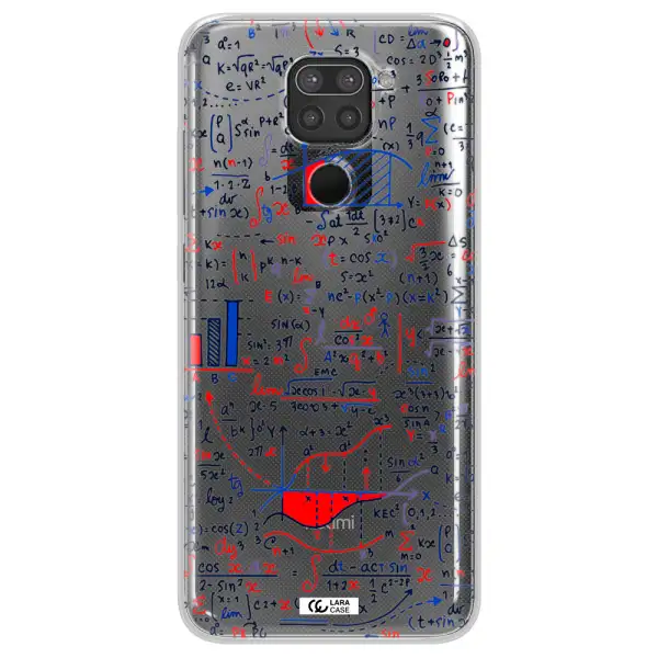Math Blackboard Xiaomi Redmi Note 9 Clear TPU Case