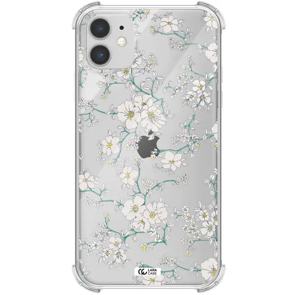 White Flower Apple iPhone 11 Clear PC Case