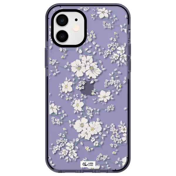 White Flower Apple iPhone 11 impact Lilac Case