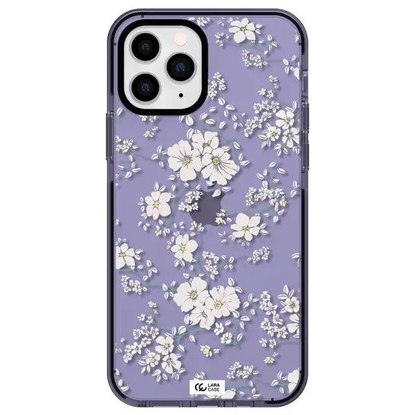 White Flower Apple iPhone 11 pro max impact Lilac Case