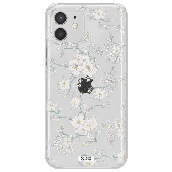 White Flower Apple iPhone 12 mini Clear TPU Case