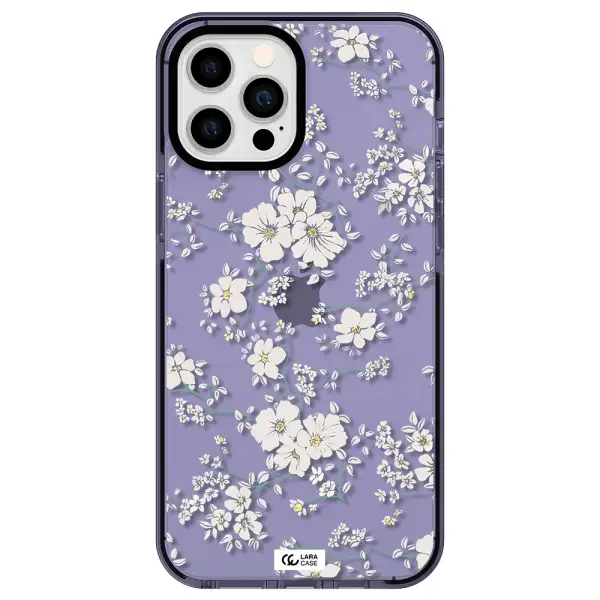 White Flower Apple iPhone 12 pro max impact Lilac Case
