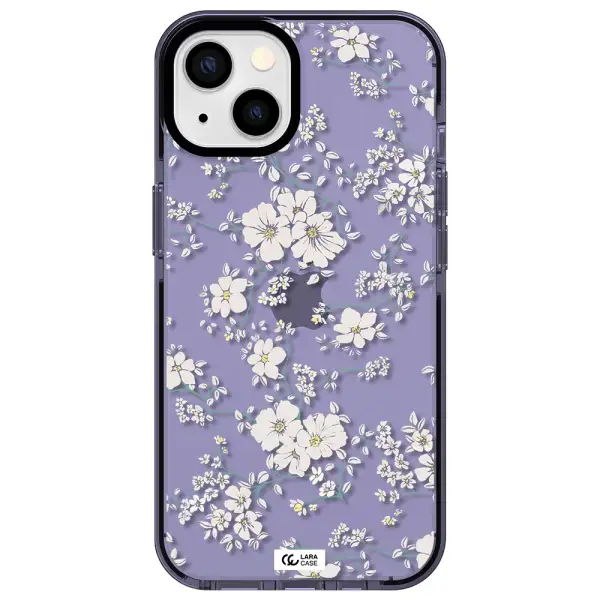 White Flower Apple iPhone 13 impact Lilac Case