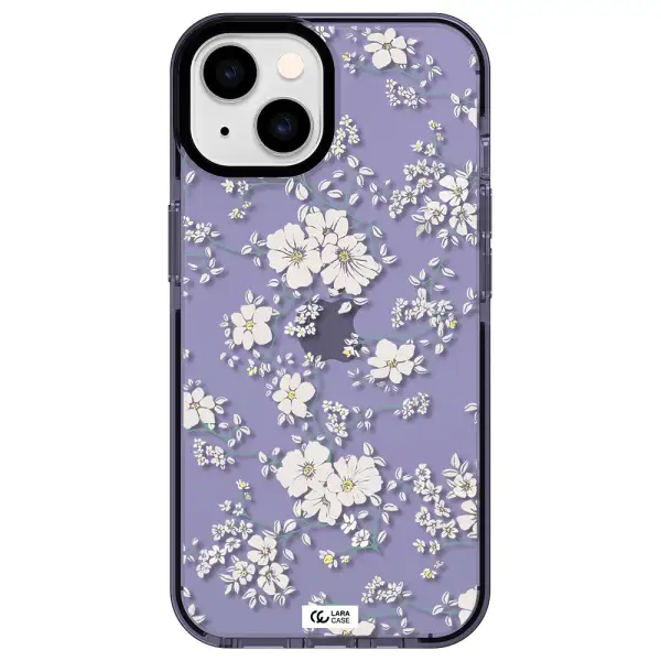 White Flower Apple iPhone 14 impact Lilac Case