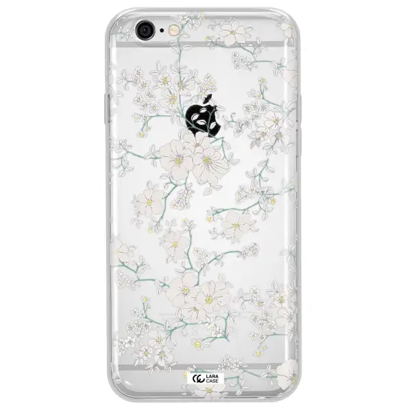 White Flower Apple iPhone 6 Clear TPU Case
