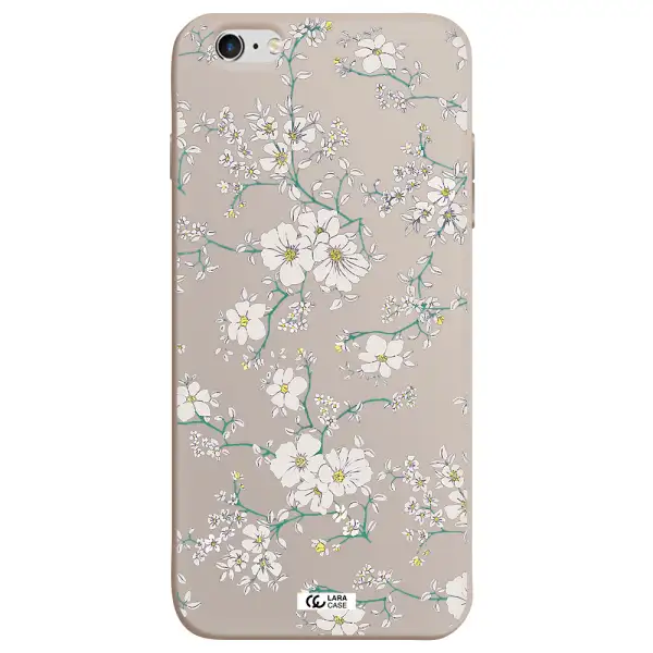 White Flower Apple iPhone 6 s plus Silicone Stone Case