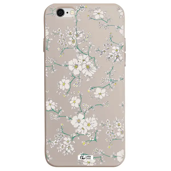 White Flower Apple iPhone 6 Silicone Stone Case