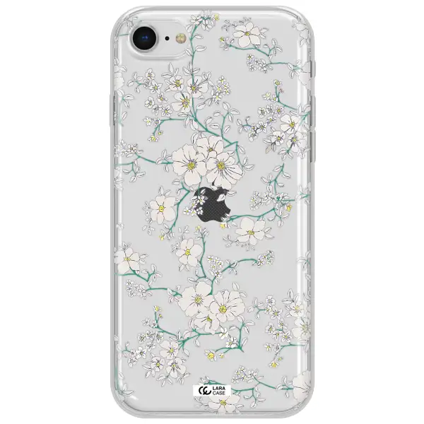 White Flower Apple Iphone Se 2020 Clear Tpu Case