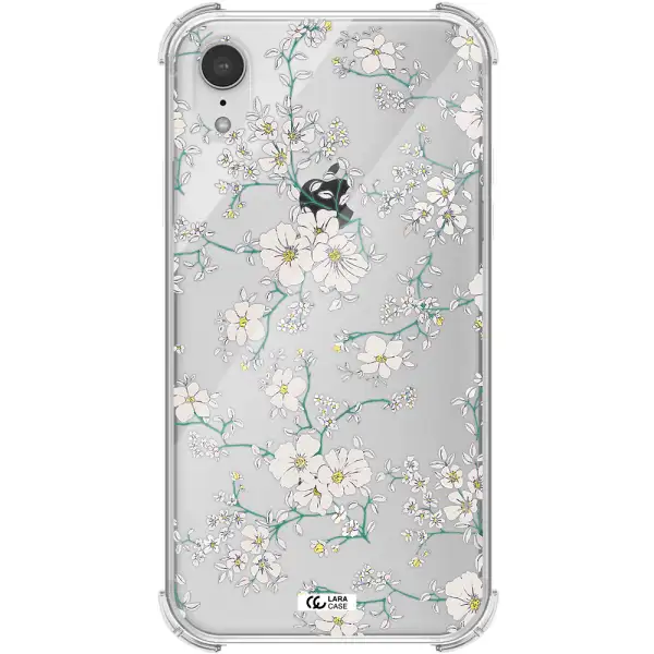 White Flower Apple iPhone XR Clear PC Case