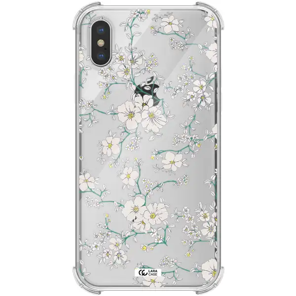 White Flower Apple iPhone XS max Clear PC Case